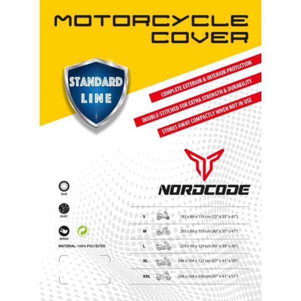 Nordcode Κάλυμμα Μοτό Standard Line L 229*99*124 ΠΡΟΣΤΑΣΙΑ ΚΑΙ ΣΥΝΤΗΡΗΣΗ ΜΟΤΟ