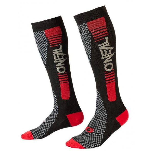 ONeal Κάλτσες MX Perormance Stripe V.22 Μαύρο / Κόκκινο ΕΝΔΥΣΗ