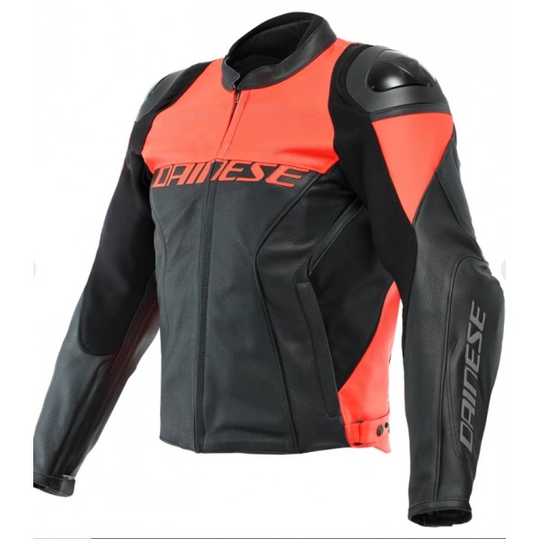 Dainese Μπουφάν Δερμάτινο Racning 4 Μαύρο/Κόκκινο Μπουφάν Δερμάτινα