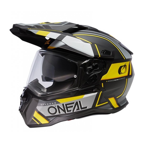 ONeal Κράνος DSRS Square V.24 (ECE 22.06) μαύρο/γκρι/fluo Moto Cross