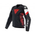 Dainese Μπουφάν Δερμάτινο Avro 5 Jacket Black/Lava/White Μπουφάν Textile